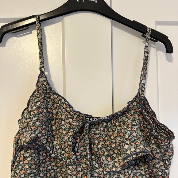 Roxy Black Floral Romper Size Large Women’s - Picture 5 of 10